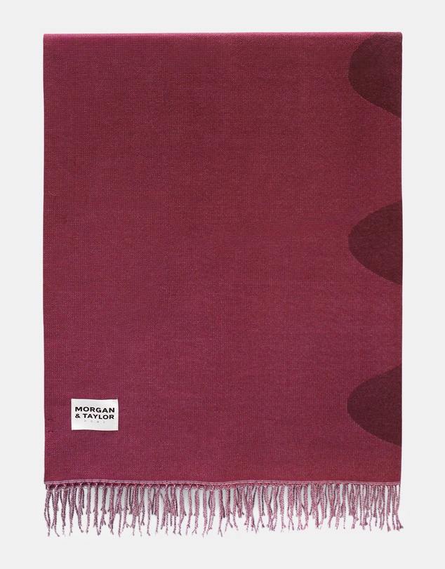 Morgan & Taylor - Nami Throw Blanket in Pink and Brown Waves