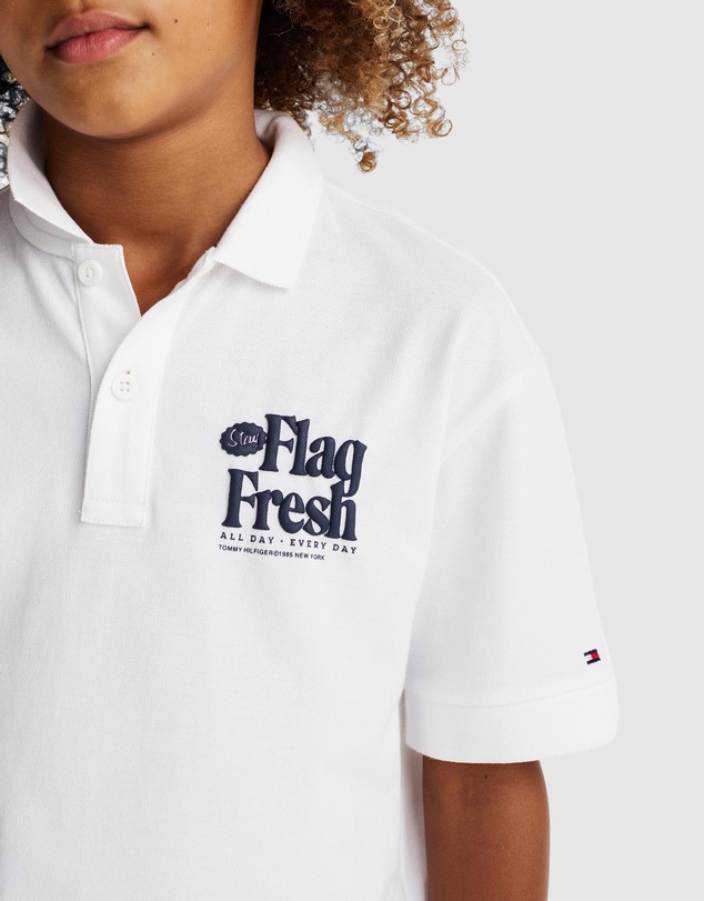 Tommy Hilfiger - Regular Back Slogan Polo Shirt - Kids