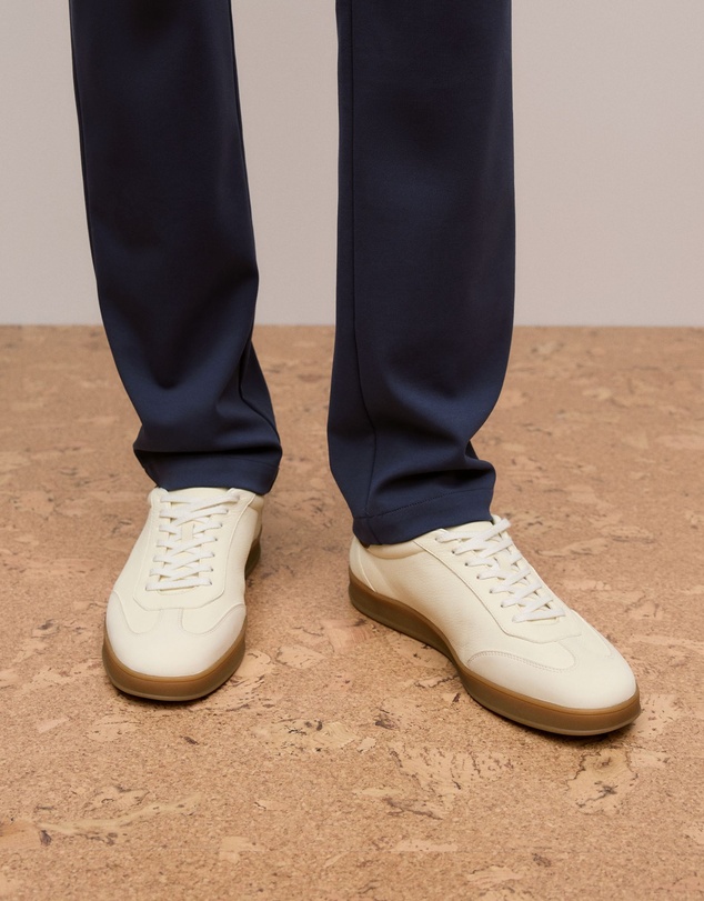 Trenery - Halden Leather Sneaker in Parchment