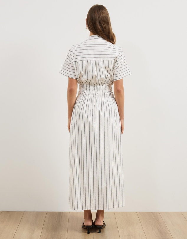 Atmos&Here - April Cotton Poplin Midi Shirt Dress
