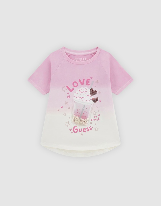 GUESS - High Low Dip Dye T-Shirt
