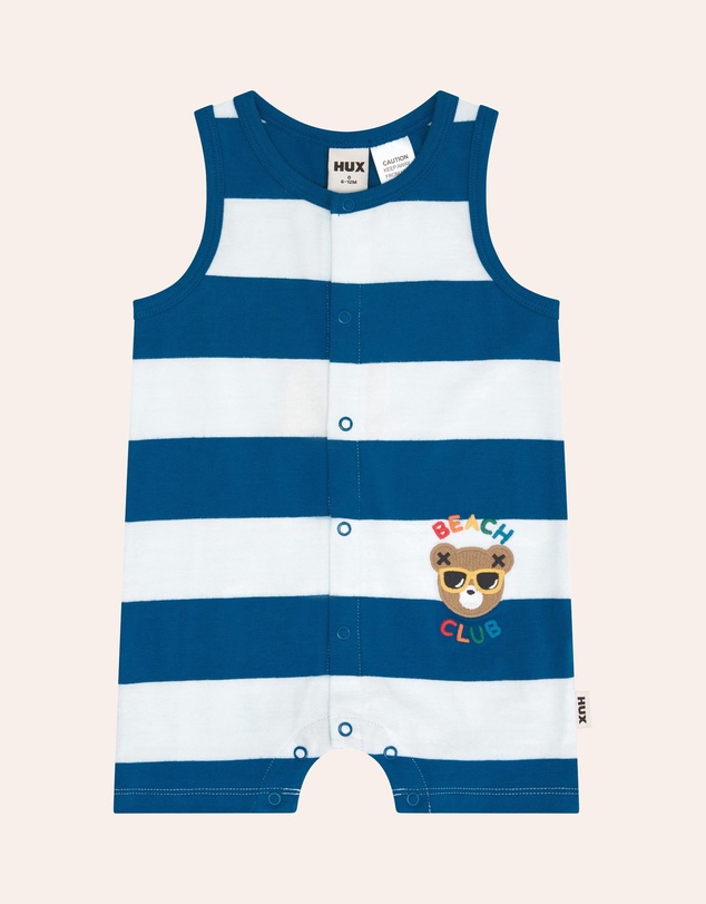 Huxbaby - Beach Club Hux Block Stripe Romper - Babies