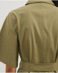 Atmos&Here - Amy Cotton Drill Midi Shirt Dress