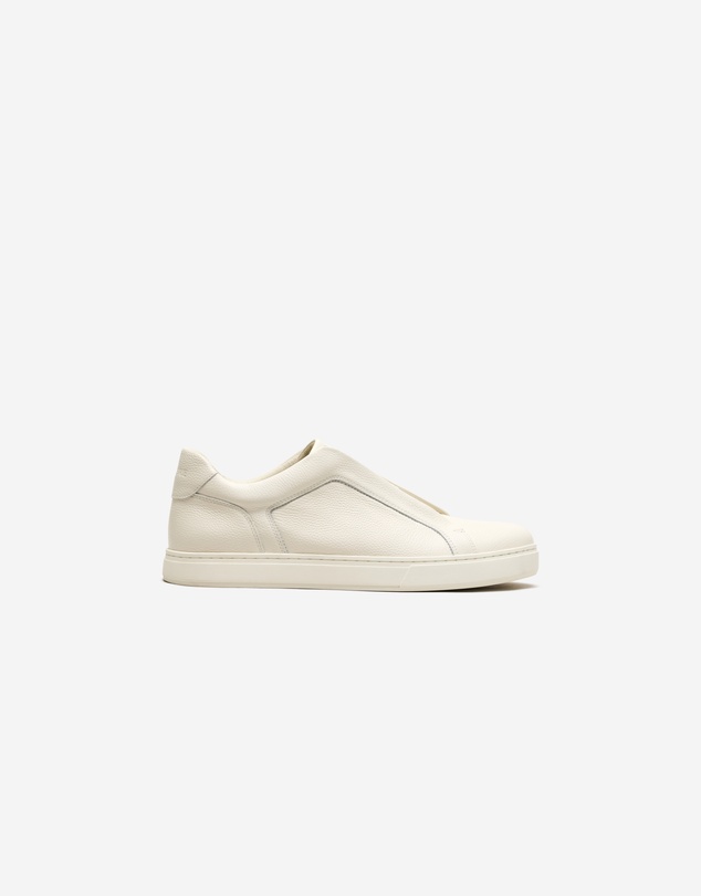 Calibre - Braided Elastic Leather Sneaker Cream