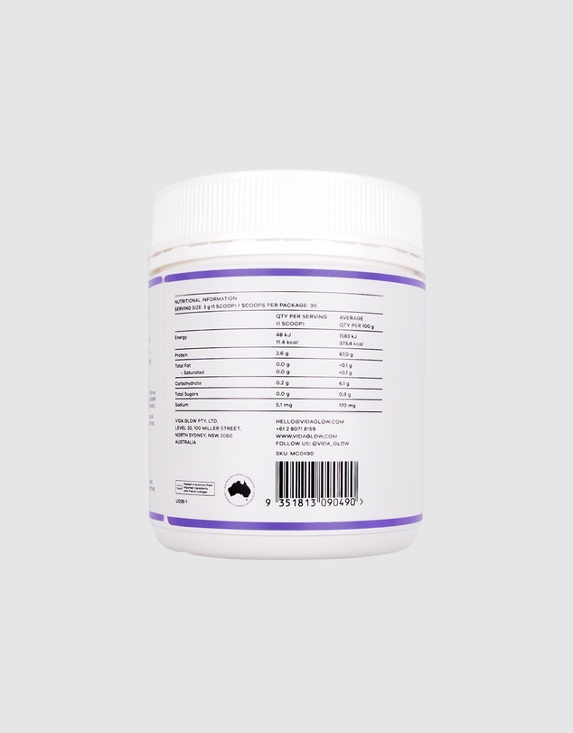 Vida Glow - Natural Marine Collagen Powder 90g Blueberry