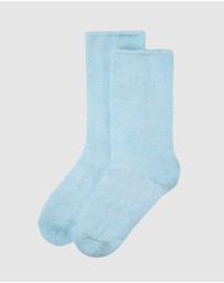 Bamboozld - 3 Pack Fluffy Bamboo Lounge Bed Crew Socks