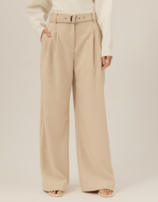 Tussah - Nora Belted Pleated Wide Leg Pants
