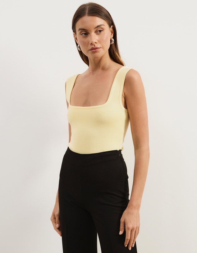 Atmos&Here - Gia Square Neck Knit Top
