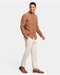 Brooksfield - Plain Linen Casual Shirt