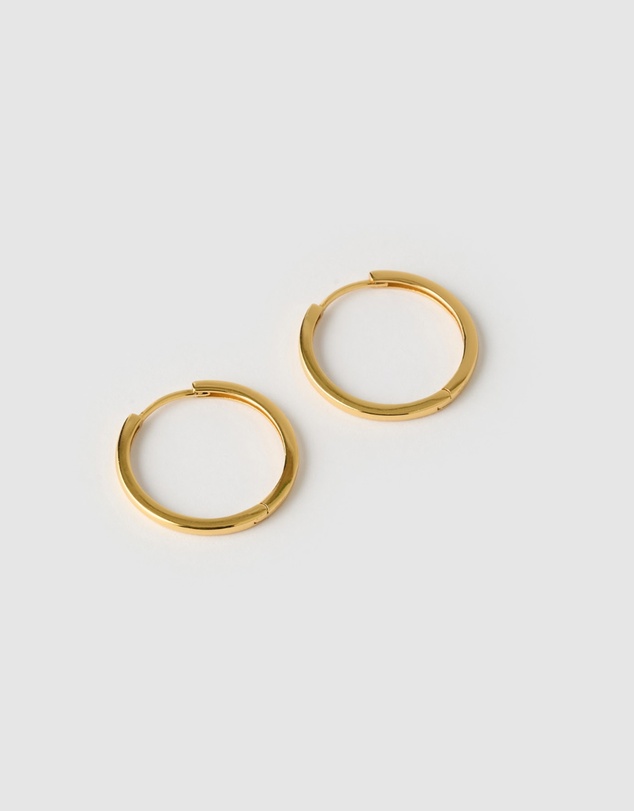 Izoa - Large Solid Huggie Earrings