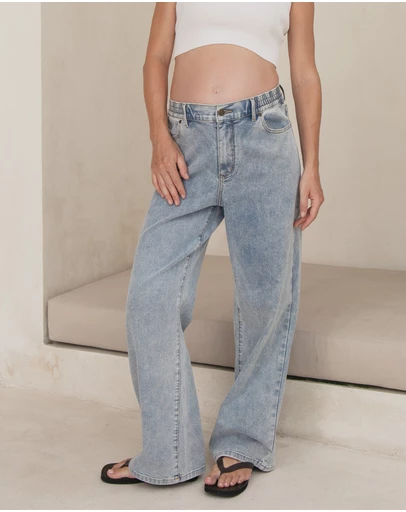 Soon Maternity - Relaxed Wide Leg Jeans