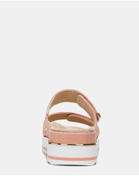 Vionic - Brandie Flatform Slide - Papaya Linen