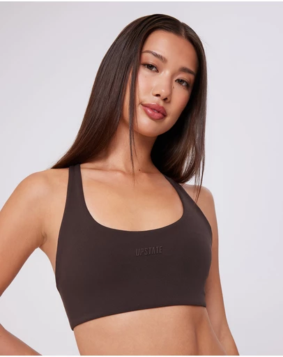 Upstate - Air Sculpt Strappy Crop - Espresso