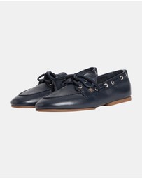Tommy Hilfiger - TH Sleek Leather Boat Shoes - Women's