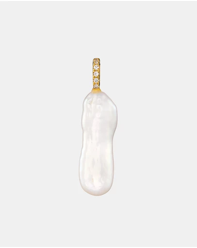 Zoe Olivia - 14K Gold Vermeil Pearl Long Charm