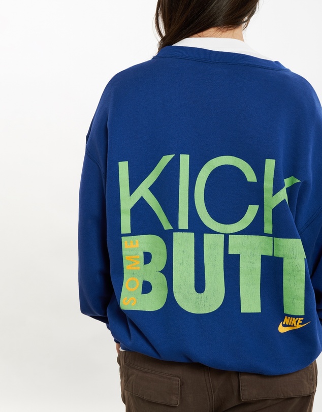 Vintage by The Real Deal - Pre Loved - 90s Nike 'Kick Some Butt' Sweatshirt