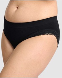 Sans Complexe - Agathe Ribbed Lace Trim Classic Brief