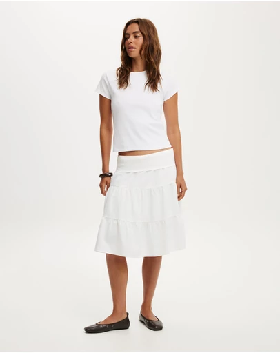 Cotton On - Haven Fold Over Midi Skirt