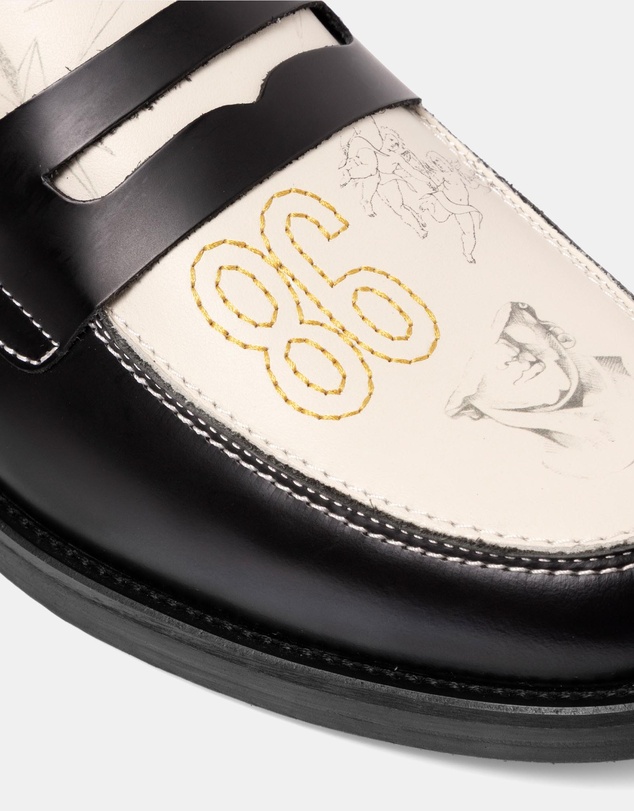 Duke + Dexter - Wilde Midnight Chateau Sketch Penny Loafers