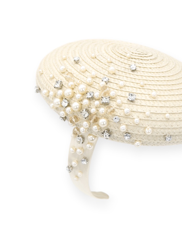 Morgan & Taylor - Zora Beret Fascinator in Beige