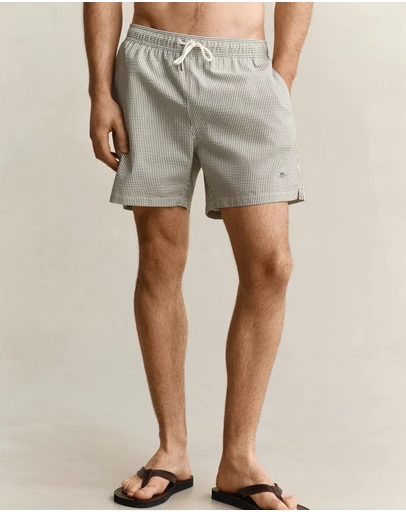 Gant - Striped Seersucker Swim Shorts