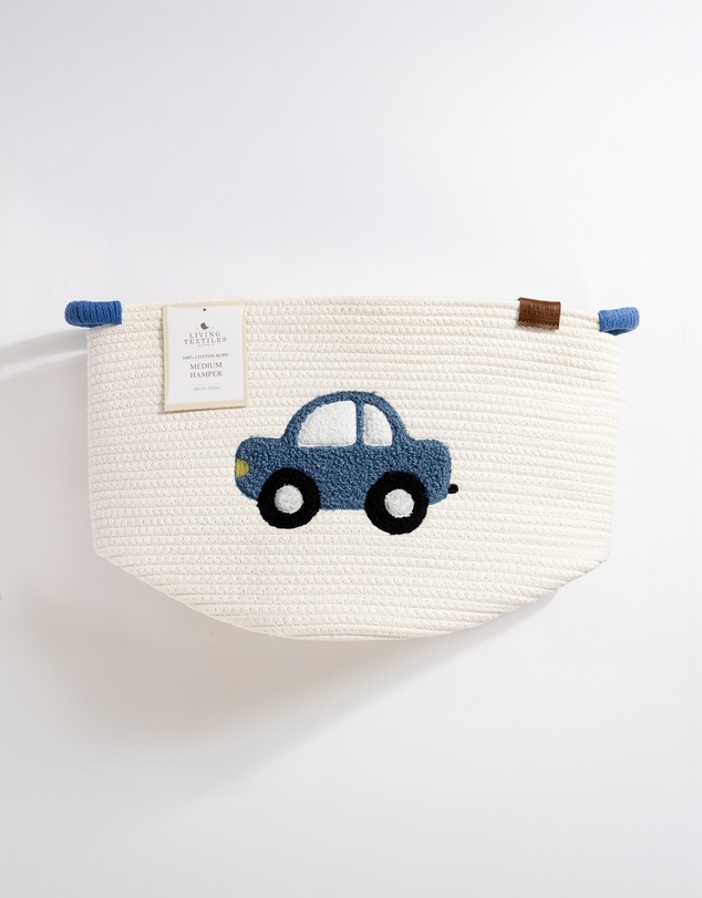 Living Textiles - Cotton Rope Embroidered Hampers - Car