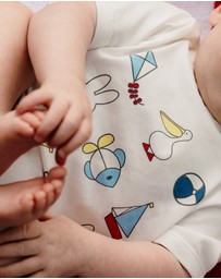 Kynd Baby - Miffy Short Sleeve Bodysuit in Snow White