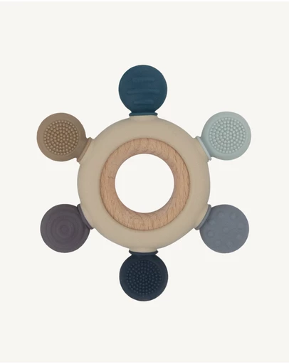 Playground - Multi-Surface Teething Wheel - Steel Blue