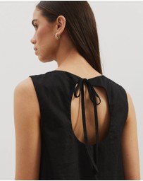Atmos&Here - Mia A-Line Linen Blend Mini Dress
