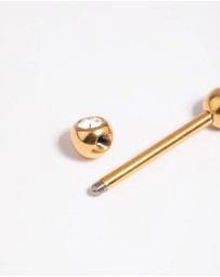 Lovisa - Gold Plated Titanium Nipple Bar