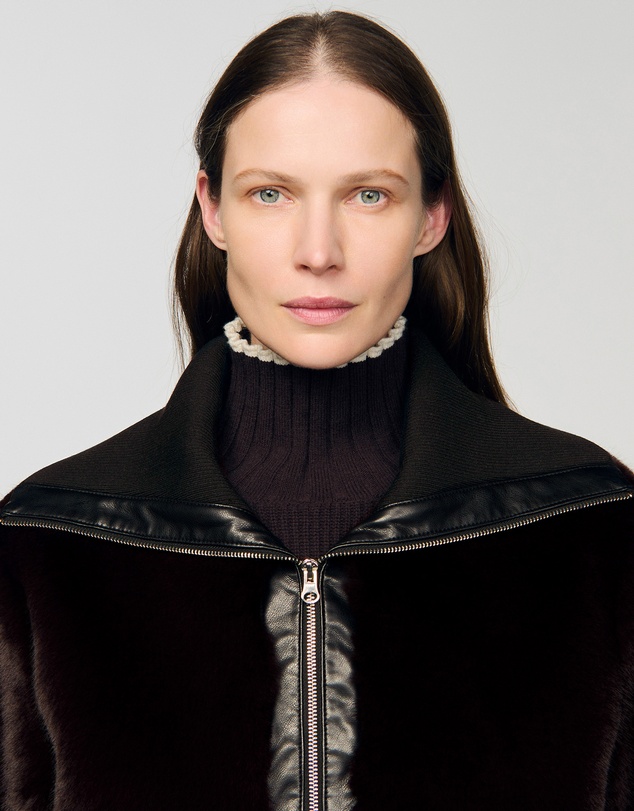 Sandro - Blake Faux Fur Coat