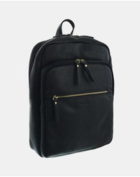 Pierre Cardin - Pierre Cardin Vintage Leather Laptop Backpack