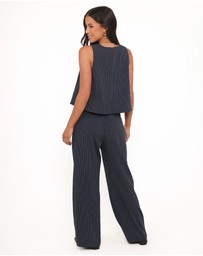 Petal & Pup - Elijah Pants - Navy White Stripe