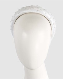 Max Alexander - White Sinamay Racing Fascinator Headband