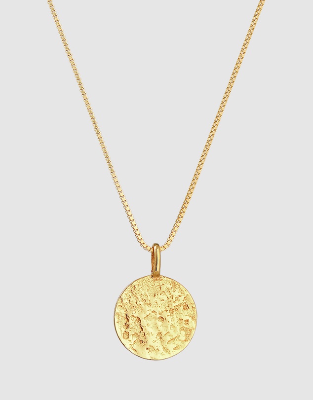 Kuzzoi - ICONIC EXCLUSIVE - Coin Pendant Necklace in Gold-Plated 925 Sterling Silver