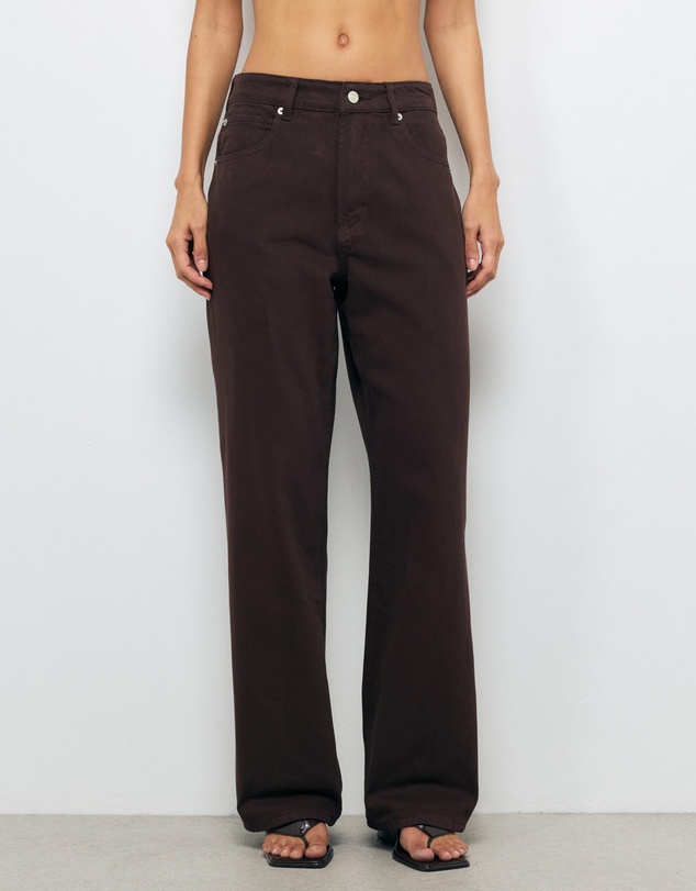 AERE - High Rise Straight Leg Jeans