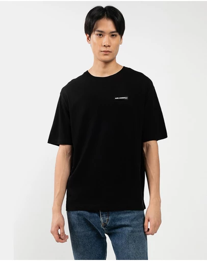 Karl Lagerfeld - Linen Blend Logo T-Shirt