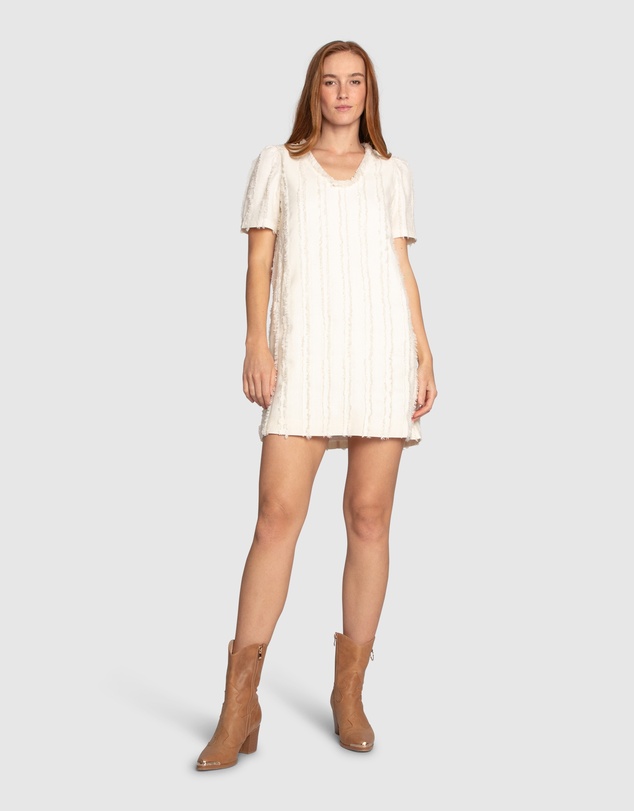 Belle & Bloom - Solana Boho Fringe Shift Mini Dress