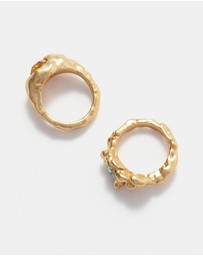 & Other Stories - Sculpted Crystal Ring Set