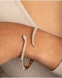 Lovisa - Gold Diamante Snake Hinge Bracelet