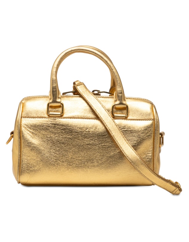 Pre-Loved by Azura Reborn - Pre-Loved Toy Metallic Leather Classic Duffle Satchel