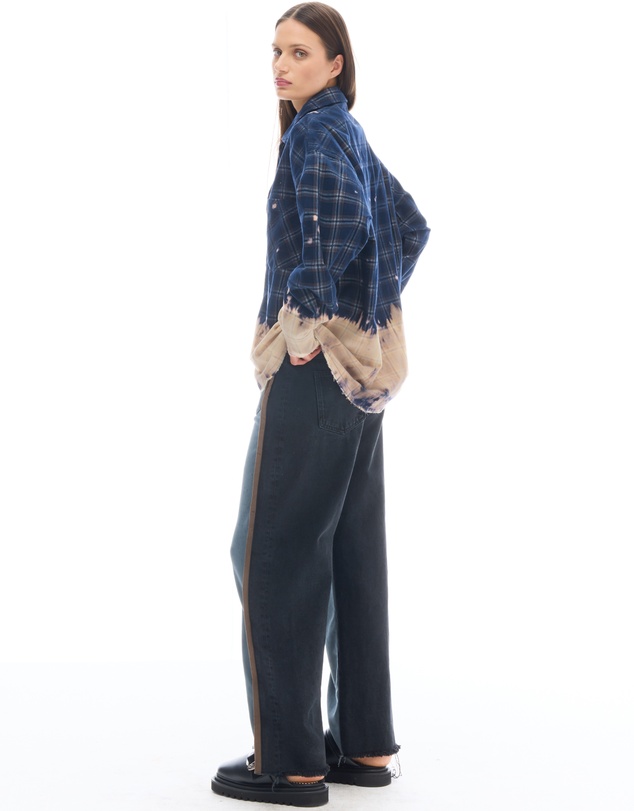 THE TALES - Bleached Check Cord Shirt