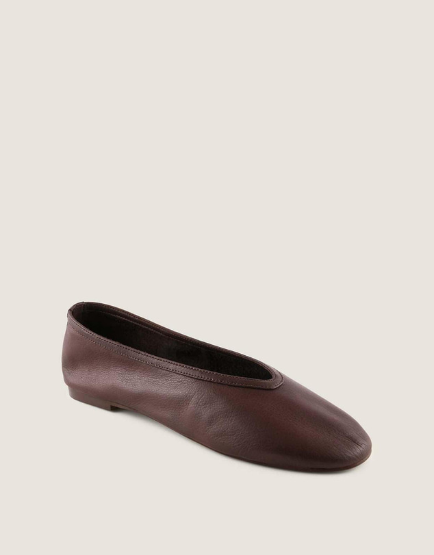 Shelly Shen - Salem Ballet Flats Brown Leather