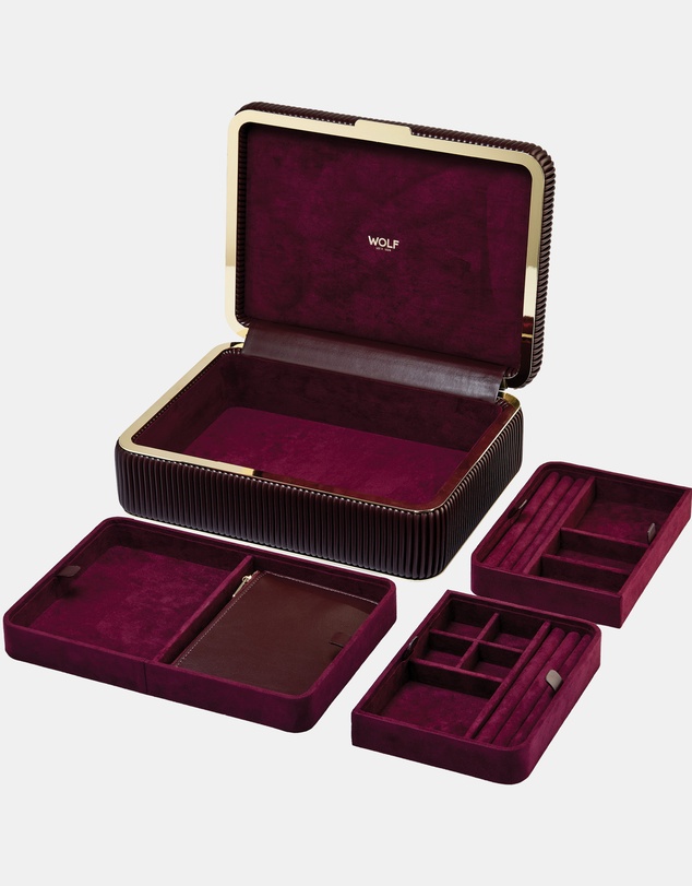 Wolf - Wolf Bella Medium Jewellery Box Bordeaux