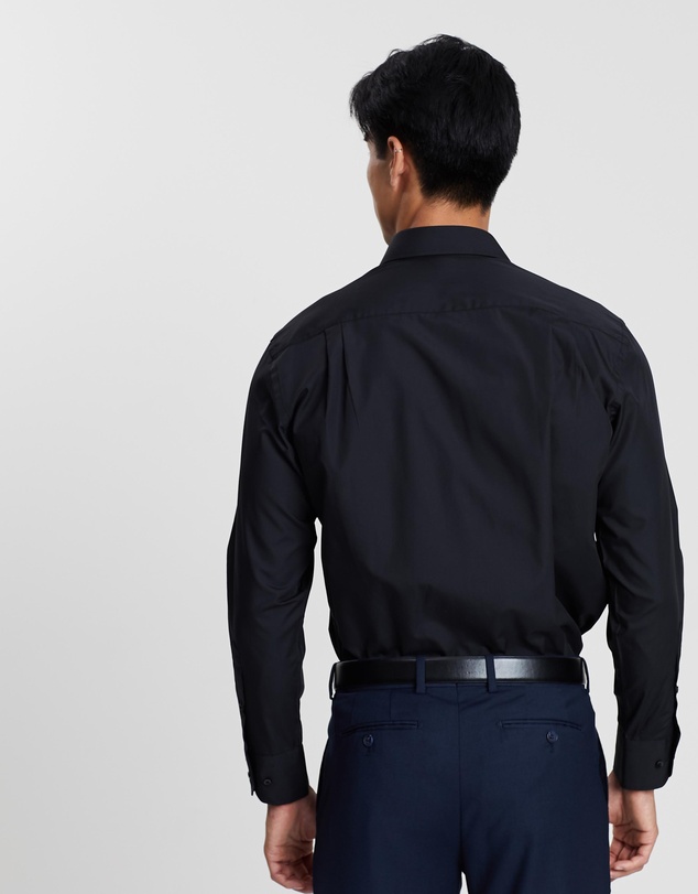 Van Heusen - Pointed Collar Long Sleeve Shirt with Classic Fit