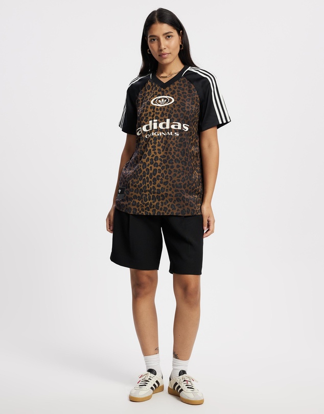 adidas Originals - Originals Leopard Satin Football Jersey