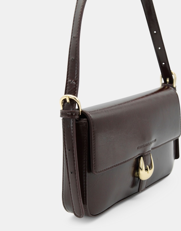 Morgan & Taylor - Faith Shoulder Handbag in Chocolate Brown