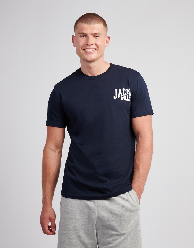 Jack Wills - Slant Stacked Graphic T-Shirt