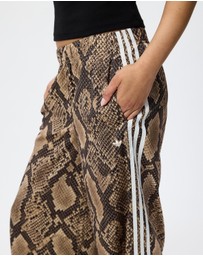 adidas Originals - Satin Snake Print Wide Leg Track Pants - ICONIC EXCLUSIVE