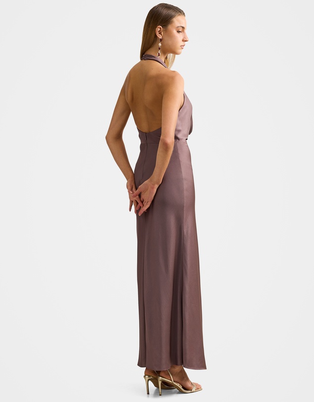 Forever New - Becca Cowl Halter Neck Satin Gown